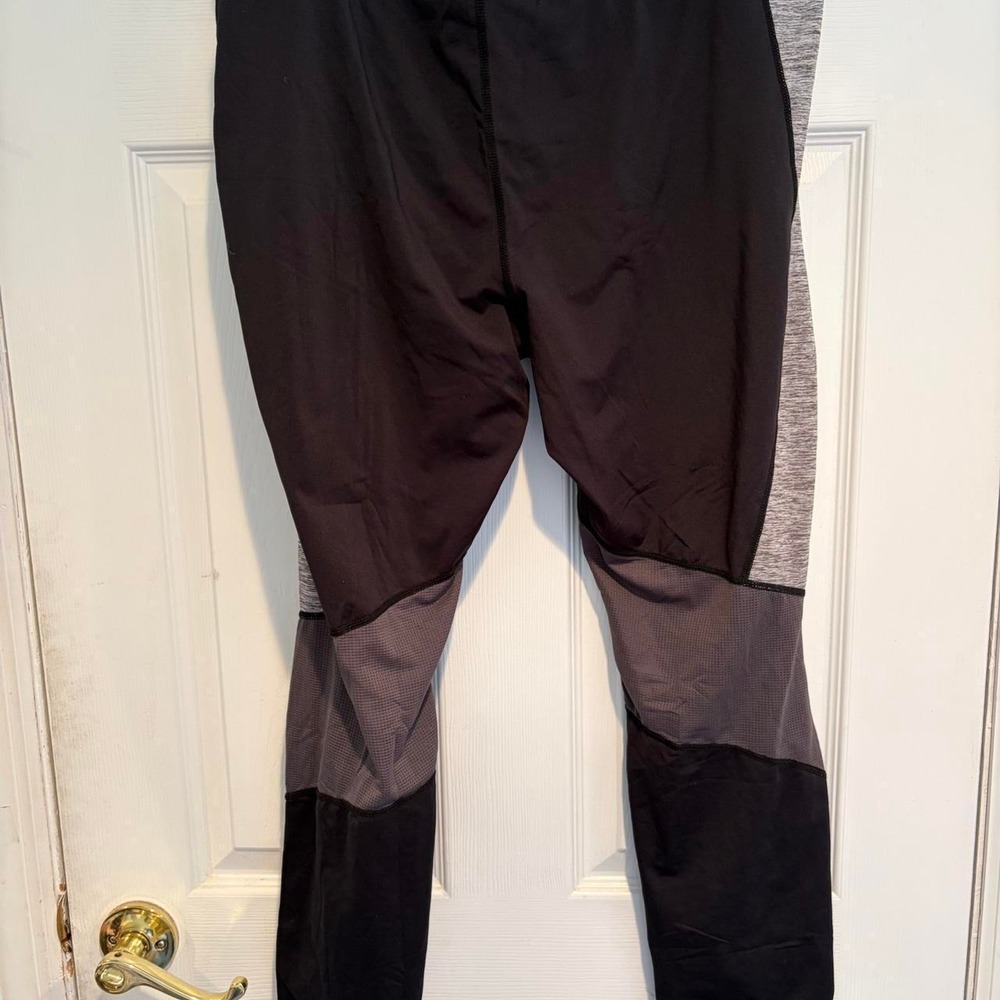 SHE Outdoor Fleece Lined Leggings XL Black Gray Thermal Hiking SHE16-3495